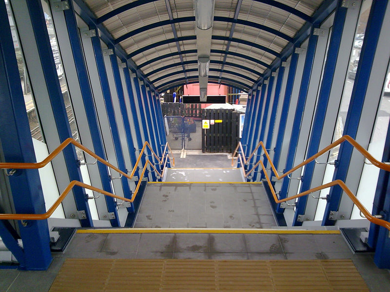 Railway Station handrails for footbridge