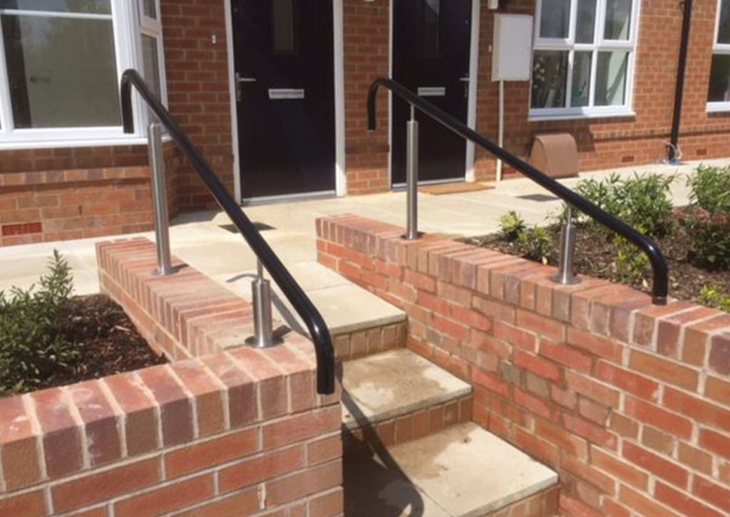 Black residential handrail