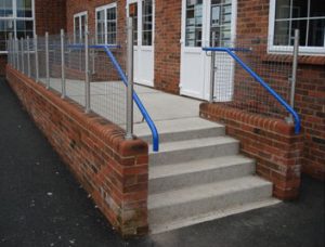 External School Steps and ramp handrail