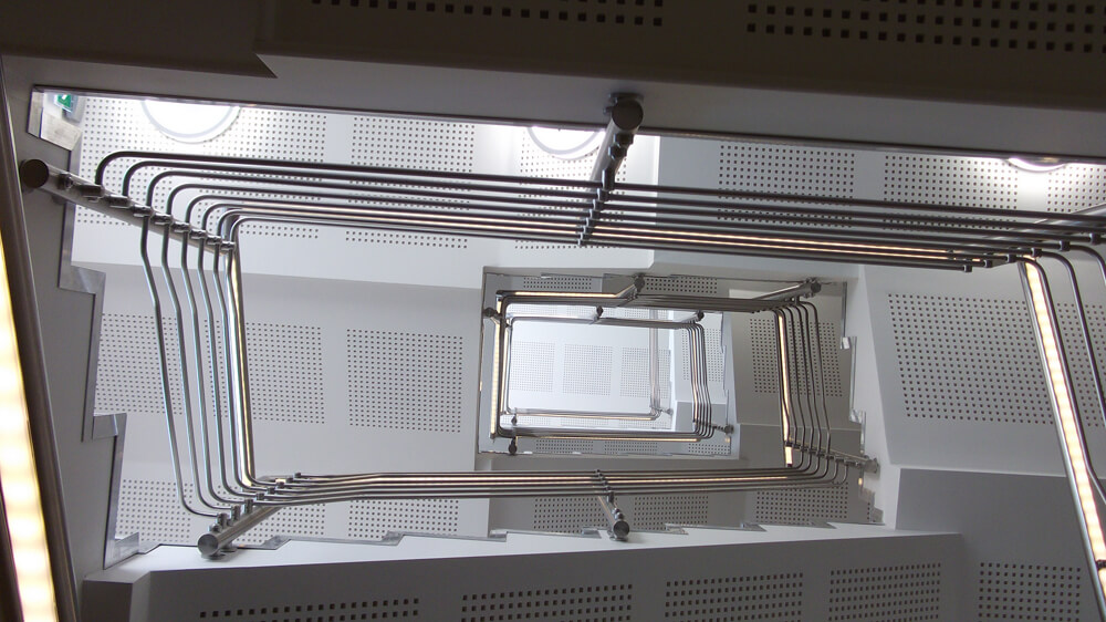 Illuminated Handrails at Cambridge student accommodation