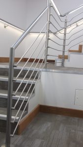 Illuminated Handrails at Cambridge student accommodation