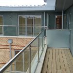 Glass balustrade on apartment