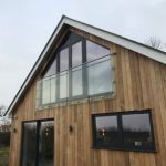 Juliet Balcony on wooden cabin