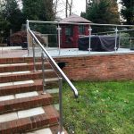 glass balustrade on residential garden