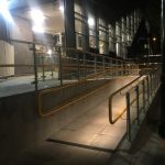 Illuminated handrail lighting ramp