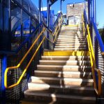 Railway Station handrails for footbridge