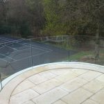 Curved glassrail balustrade