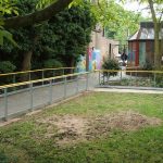 External handrails for hospital garden