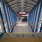 Railway Station handrails for footbridge