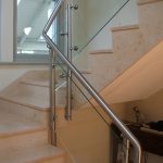 Domestic staircase using stainless steel handrail