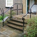 Black healthcare step handrail