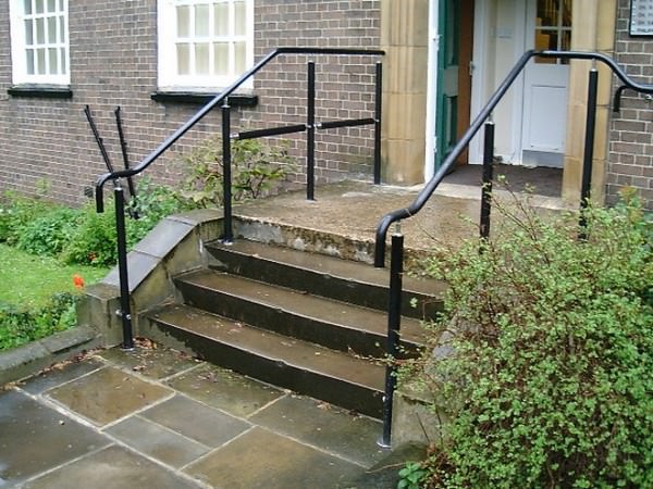 Black healthcare step handrail