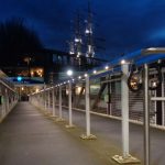 Illuminated handrail in Greenwich